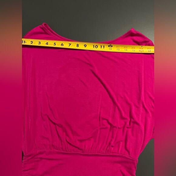 Express Dolman Ruched Hot Pink Blouse Sz XS - Picture 12 of 12